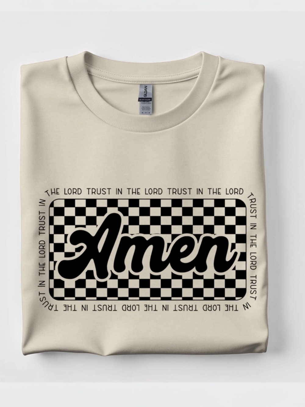Amen T-shirt Religious Inspirational Graphiic Tee S M L XL New Trust the Lord